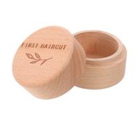 PAMINGONO Wooden Tooth Fairy Keepsake Box for Teeth and Hair Storage Organiser Elegant Beige Design for Childhood Milestones and Home Use