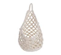 PAMINGONO Woven Hanging Flower Basket Boho Wall Mounted Small Plant Holder Indoor Decorative Storage Basket for Kitchen Fruit Vegetable Garlic Onion Potato