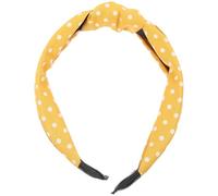 PAMINGONO Yellow Polka Dot Wide-brimmed Fabric Headband for Women, Non-slip and Comfortable Hair Band, Stylish Accessory for Fancy Ball and Dress up Assorted style
