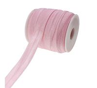 PAMIR TONG 25 Yards 5/8'' Fold Over Elastic FOE Headband Baby Hairbow Soft Foldover Elastic Binding Webbing Tape Craft Sewing (Pink)