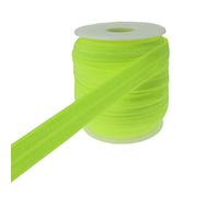 PAMIR TONG 25 Yards 5/8'' Fold Over Elastic FOE Headband Baby Hairbow Soft Foldover Elastic Binding Webbing Tape Craft Sewing (Neon Yellow)
