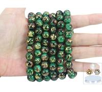 PAMIR TONG Pamir Tong 300PCS 10mm Glass Beads for Jewelry Making,Round Smooth Beads, Bracelet Space Loose Beads for Jewelry Making Earring, Necklaces, DIY Crafts & Gifts #382, GD382