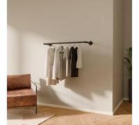 pamo FINN Industrial Loft Design Clothes Rail 93 cm Coat Rail or Clothes Rack with Wall or Ceiling Mounting Made of Sturdy Tubes in Black