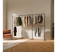 pamo free-standing clothes rail in industrial design | LAS III | made of black water pipes