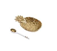 Pampa Bay Get Gifty Bowl and Spoon Set, Pineapple Gold
