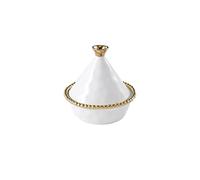 Pampa Bay Golden Salerno Titanium-Plated Porcelain Small Tagine, 5 x 5in