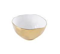 Pampa Bay Moonlight Tarnish Free Extra Large Porcelain Serving Bowl with gold titanium