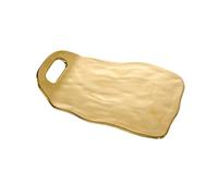 Pampa Bay Moonlight Tarnish Free Porcelain Serving Tray with Handles with Gold Titanium