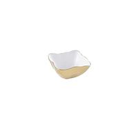 Pampa Bay Moonlight Tarnish Free Porcelain Square Snack Bowl with Gold Titanium