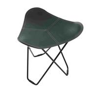 Pampa Flying Goose stool Cuero Black - Ocean blue leather - 7340172615170