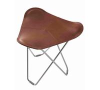 Pampa Flying Goose stool Cuero Chrome - Leather Montana - 7340172614326