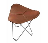 Pampa Flying Goose stool Cuero Chrome - Leather Polo - 7340172614357