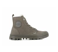 Pampa Hi Zip Wool Ankle Boots in Leather with Faux Fur Lining grey