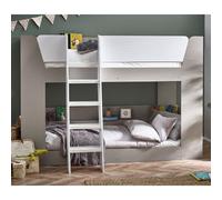 pampa wooden children bunk bed in taupe and white