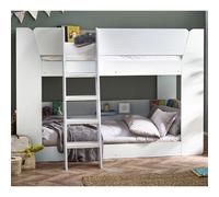 pampa wooden children bunk bed in white