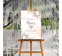 PAMPAS Birthday Party Welcome Sign, A1, A2, A3 or A4, 16th 18th 21th Birthday Party Signs, Birthday Decorations, Adults Birthday Party Sign
