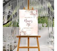 Pampas Birthday Party Welcome Sign, A1, A2, A3 or A4, 16th 18th 21th Birthday Party Signs, Birthday Decorations, Adults Birthday Party Sign