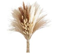 Pampas Grass Artificial Flowers Decorative 1set Fluffy Dried Flowers Pampas Grass Bouquet for Home Room Decoration