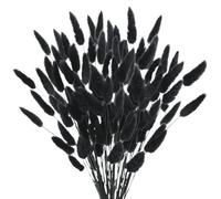 Pampas Grass Large Bunny Tails Dried Flowers,White Natural Dry Pampas,Eternal Rabbit Grass For Vase,Arrangement Wedding,Home,Hotel Decoration(Black,120)