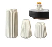 Pampas grass vase, ceramic vase home decor - white ceramic craft set | dried flowers crafts home decor for coffee bar, hotel and restaurant