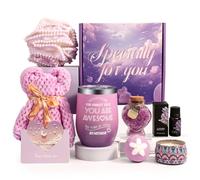 Pamper Gift Set for Women with Tumbler, Luxury Bath and Spa Gift Box, Self Care Relaxation Gifts for Her, Birthday Gifts for Mum, Wife, Sister, Best Friend and Colleague