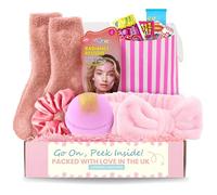 Pamper Gifts for Teens - Spa Headband, Bath Bomb, Cosy Socks & Sweet Treats