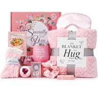 Pamper Gifts for Women,Birthday Gift Set Self Care Package Relaxation Spa Bath Box for Mother, Get Well Soon Gift Baskets for Her, Hamper Gift for Women, Friend, Sister, Mum with Blanket
