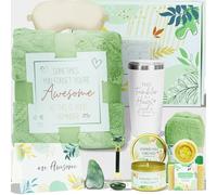 Pamper Gifts for Women Birthday Gift Set with Blanket Self Care Package Relaxation Spa Bath Box Get Well Soon Gift Baskets for Her, Hamper Gift for Mother Friend Sister