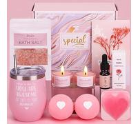 Pamper Gifts For Women, Rose Care Package For Mum Birthday Pamper Hamper For Her, Pamper Kit Relaxation Bath Gift Mother Birthday Present Relax Spa Gift For Girls Self Care Gifts For New Mum