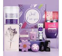 Pamper Gifts Sets for Women, Unique Present for her, Relaxation Spa Bath Set, Self Care Package for Her ,Wellbeing Get Well Soon Gifts for Women, Luxury Gifts Set (Purple)