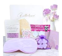 Pamper Kit for Women, Hug in a Box Birthday Gifts for Relaxation, Self Care Pamper Hamper, Spa Gift Box for Mum, Wife, Girlfriend, Friend, Thinking of You, Christmas Present Bath Salts & Eye Mask Set