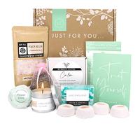 Pamper & Treat Spa Gift Hamper for Women - Pamper Basket & Beauty Gift Set Handmade in the UK by 6 Small Businesses: Shower Steamers, Candle, Bath Bomb & More - Birthday Gift Idea by Luxe England
