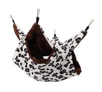 Pamper Your Pet with the Cozy Double Layer Hammock for Hamsters and Chipmunks, Perfect for Winter Resting, for Small Pets Like Ferrets, Fleece and Arctic Fleece Material (gray spots)