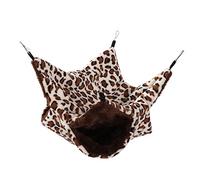 Pamper Your Pet with the Cozy Double Layer Hammock for Hamsters and Chipmunks, Perfect for Winter Resting, for Small Pets Like Ferrets, Fleece and Arctic Fleece Material (brown spots)