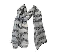 Pamper Yourself Now Big Scarf with White with Black Notes Print Scarf. Lovely Warm Winter Scarf Fantastic Gift