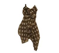 Pamper Yourself Now Dark Brown with White Big spot Scarf/wrap