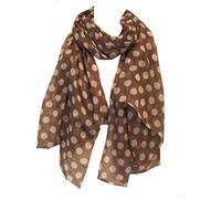 Pamper Yourself Now Light Brown with White Big spot Scarf/wrap