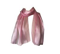 Pamper Yourself Now Plain coloured Chiffon and Satin Striped Scarf Thin Pretty Scarf, lovely Gift/present. (baby pink)