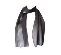 Pamper Yourself Now Plain Light Grey Faux Chiffon and Satin Style Striped Scarf Thin Pretty Scarf Great for Any Outfit