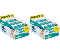 Pampers 99% Water Baby Wipes, 180 Count (Pack of 2)