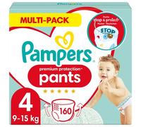 Pampers Active Fit 160 Nappy Pants, Gentle Touch On Skin In Easy-On Nappy Pants, Size 4, 9-15 kg, Monthly Pack