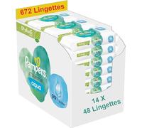 Pampers Aqua Harmonie Baby Wipes 0%,672 Wipes 14 Packs 48 Wipes
