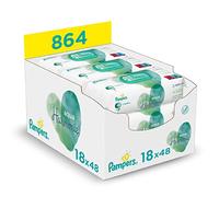 Pampers Aqua Harmony Wipes, Made of 99% Pure Water and Fragrance Free and Alcohol-Free, Pack of 6 x 144 Wipes (Total 864 Wipes)