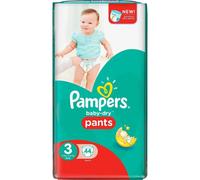 Pampers Baby-Dry 44 Nappy Pants Easy to Change, 6 - 11 kg, Size 3