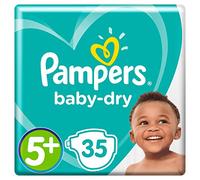 Pampers Baby-Dry Size 5+ Nappies Essential Pack - 35 Nappies