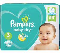 Pampers Baby Dry Diapers Size 3 from 6 to 10kg Content 38 Pieces