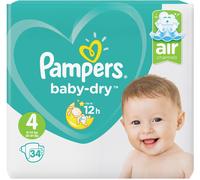 Pampers Baby Dry Diapers Size 4 from 9 to 14kg Content 34 Pieces