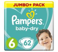 Pampers Baby Dry Diapers Gr. 6 (13-18 kg), for Breathable Dryness, Jumbo + Pack