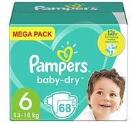 Pampers - Baby-Dry Diapers Size 6, for Babies 13-18 kg - 68 Pieces