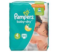 Pampers Baby-Dry Nappies Size 4 8-16 kg, 25 Nappies